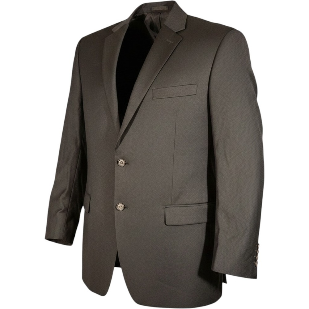 Lauren Ralph Lauren Blazer Mens 44R Black 100% Wool 2 Button Notch Lapel Lined